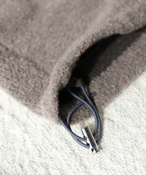 BOUCLE KNIT ZIP BLOUSON