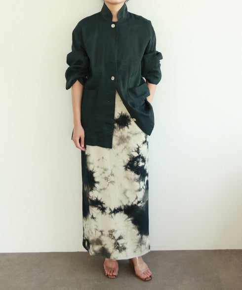 natural dye silk nep skirt