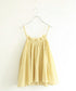 natural dye sheer cotton check gather camisole