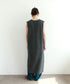boiled wool v neck dress