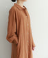 hemp lyocell high neck shirt dress