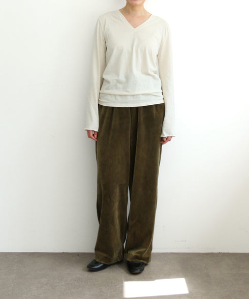 【coming soon】COTTON VELOUR WIDE PANTS
