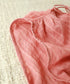 natural dye sheer cotton check draped top