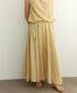 natural dye sheer cotton check flare skirt