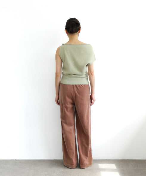 【coming soon】COTTON VELOUR WIDE PANTS