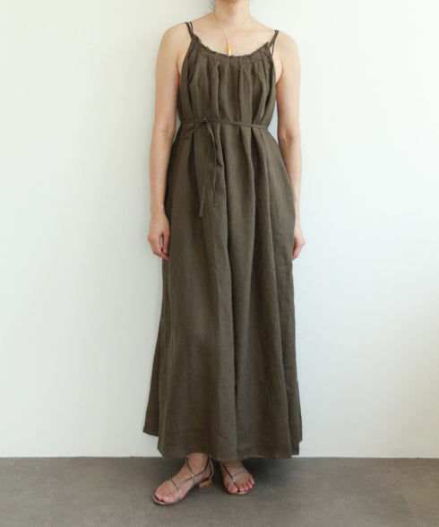 natural dye linen camisole dress