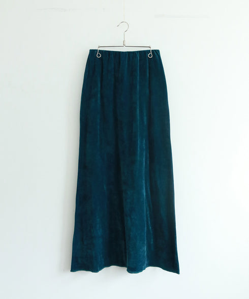 cotton velour long skirt