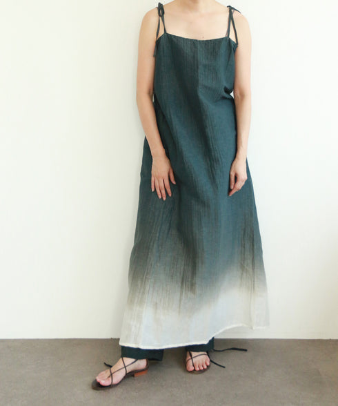 natural dye seersucker camisole dress