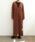 【coming soon】COTTON VELOUR DEEP V-NECK DRESS
