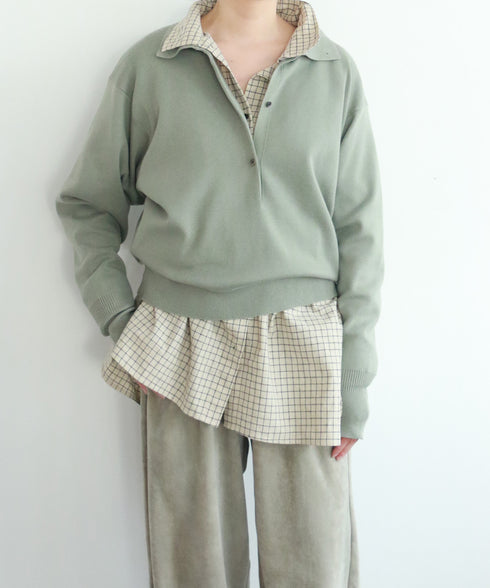 hemp orgnic cotton high neck shirt