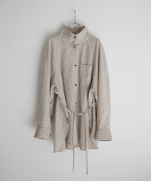 hemp orgnic cotton high neck shirt