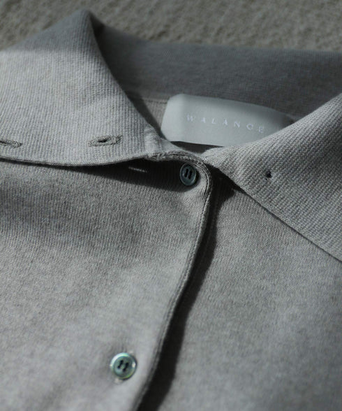 seawool×organic cotton polo knit