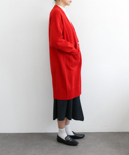 【8/28発売】COTTON SILK DOUBLEFACE LONG CARDIGAN