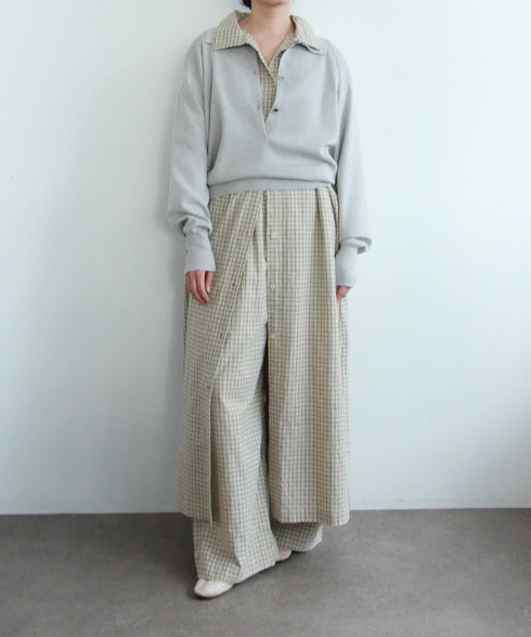 seawool×organic cotton polo knit