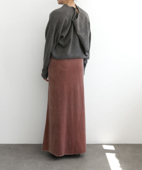 【coming soon】COTTON VELOUR LONG SKIRT