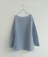 wool mohair cable boatneck top